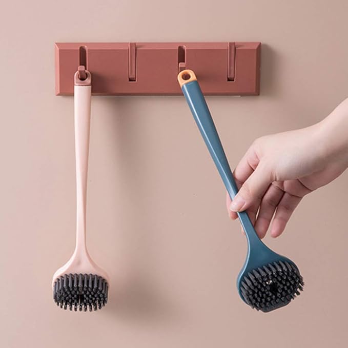Hemoton 3Pcs Cleaning Brush Handle Kitchen Sponge Window Cleaner Kitchen Dish Cleaner Sink Brush Washing Dish Scrubber scrubbing abs tub Toilet