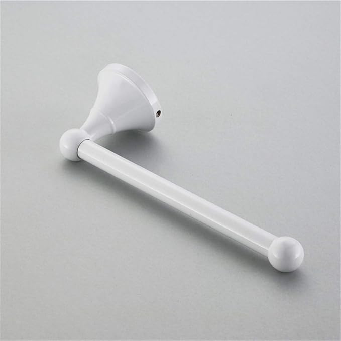 Flybath Toilet Paper Roll Holder Bar Without Cover Brass Wall Mounted, 20 cm/7.87 inches, White
