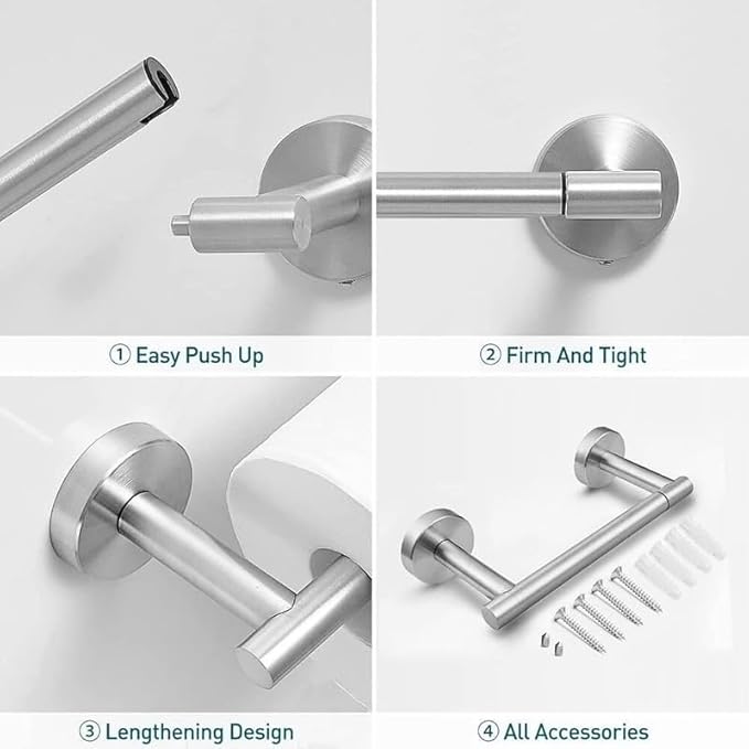 Pivoting Toilet Paper Holder Large Mega Toilet Roll Dispenser Modern Stainless Steel Tissue Roll Holder for Bathroom Commercial RV Use Wall Mounted (Matte Black)