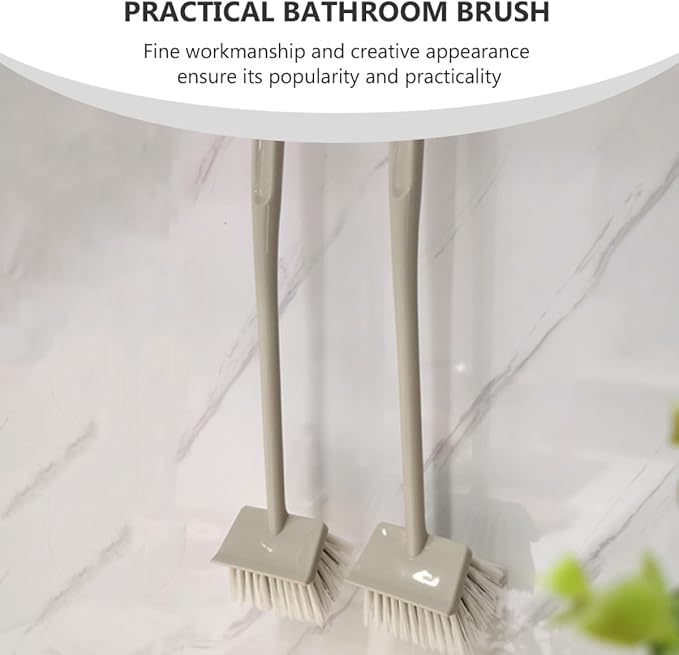 VICASKY Toilet Cleaning Brush with Long Handle, Practical Floor and Tile Scrubber Brush for Bathroom, Grout and Wall Cleaner, Home and Hotel Cleaning Supply