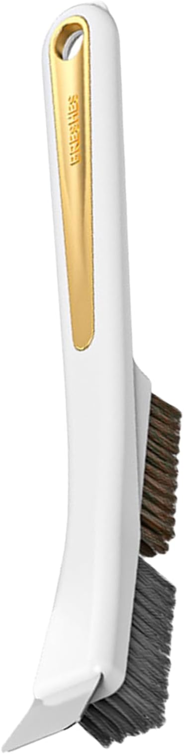 Kitchen Stove Top Brush - Heavy Duty Scrubber with Scraper, Steel Wire Cleaning Tool | Home Dirt Removal Accessory for Sink Drains, Tile, Grout, Stove, Bathroom Corners, Daily Cleaning Tasks