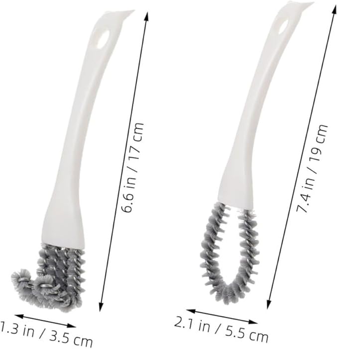 Veemoon Multi-use Kitchen Crevice Cleaning Brush Set 2pcs with U-Shaped and Angled Heads, Strong Stain Removal for Stove, Grill, and Narrow Gaps, Household Scrub Tool for Deep Groove