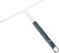 DOITOOL Wide Plastic Shower Squeegee for Glass Door and Car Windshield Cleaning, Handheld Bathroom Scraper with Ergonomic Handle, Dark Green for Home and Travel Use