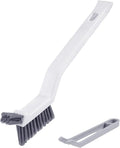Hard-Bristled Crevice Cleaning Brush for Deep Tile Joints and Grout - Effective Scrub Tool for Gaps and Corners(White)