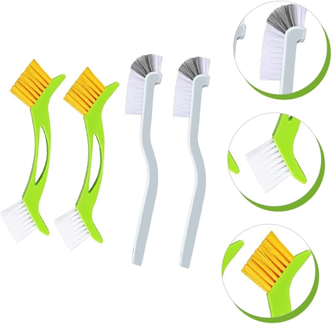 SAFIGLE 8pcs Deep Cleaning Brush Grout Cleaner and Bottle Brush for Sinks Kitchen and Bathroom Flexible Handle for and Scrubbing
