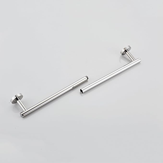 Bathroom Towel Bar, 24-Inch Towel Rack for Bathroom Wall Mounted, Chrome Thicken SUS304 Stainless Steel Towel Rod Modern Home Decor(Total Length 26-Inch)