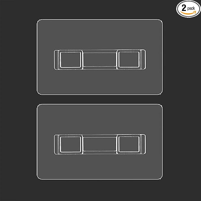 2 PCS Rectangular Shower Caddy Adhesive Replacement for Kitchen Bathroom Transparent Self-Adhesive Hooks Stickers for No Drilling Storage Shelf, Wall Mounted Corner Shelves，Set 4