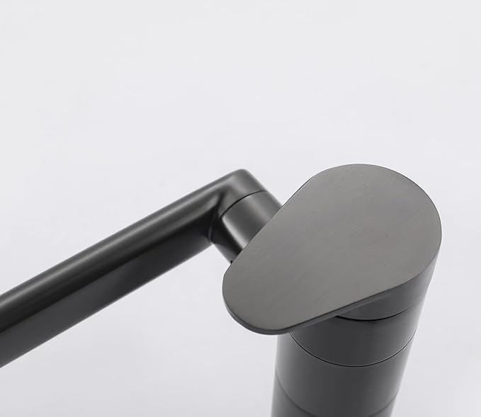 1080 Degree Swivel Bathroom Faucet Gun Grey Lavatory Basin Sink Faucet 1 Handle Big Angle Spray Aerator Spout Extender Universal 360° Rotating Arm Splash Filter 2 Water Outlet Modes
