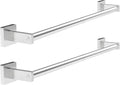 MKO Towel Bar for Bathroom, 24" Hand Towel Holder Rod with Metal, Towel Racks for Bathroom Hanger Wall Mounted for Kitchen, Brushed Nickel 2 Pack