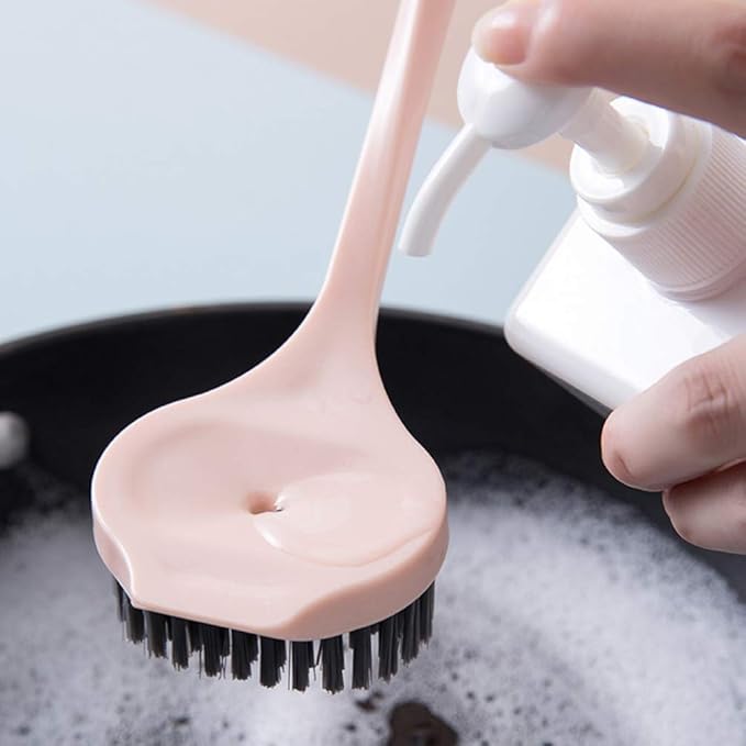 Hemoton 3Pcs Cleaning Brush Handle Kitchen Sponge Window Cleaner Kitchen Dish Cleaner Sink Brush Washing Dish Scrubber scrubbing abs tub Toilet