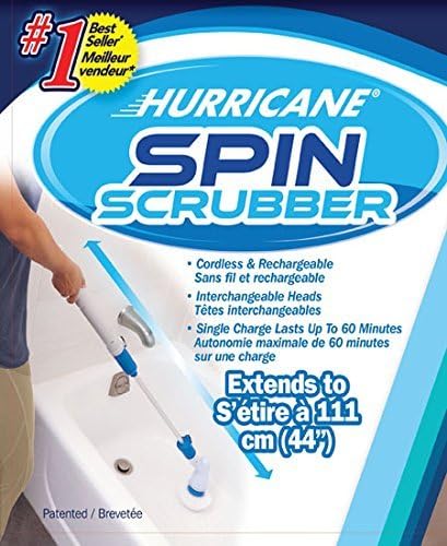 Hurricane Spin Scrubber Cordless Rechargeable Power Scrubber by BulbHead (1 Pack)