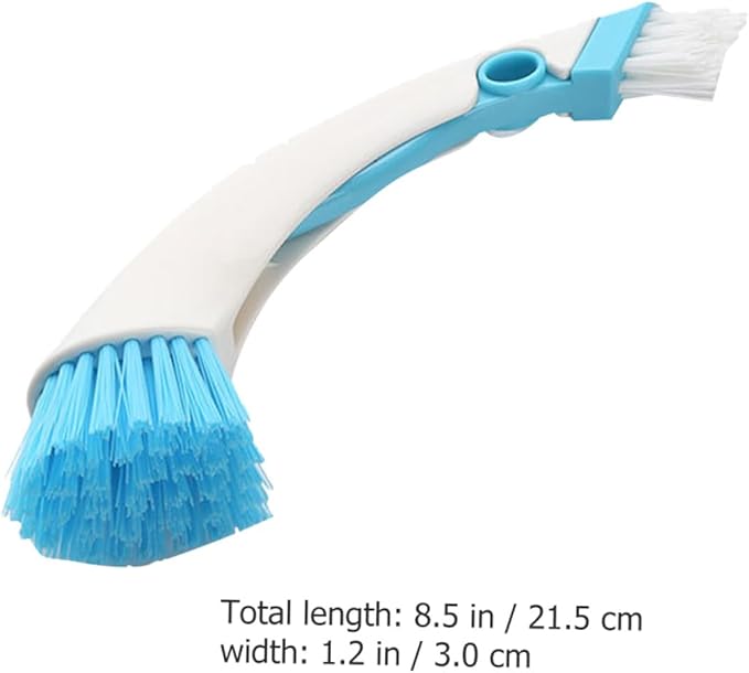 Multi-Functional Small Cleaning Brush with Sturdy Bristles for Washing Machine Bathroom Floor and Grout Crevice Cleaning Compact Design for Easy Grip and Reusable Random Color