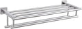 Towel Rack for Bathroom Brushed Nickel, Angle Simple SUS304 Stainless Steel Bath Towel Holder with Shelf for Wall 23.62 Inches