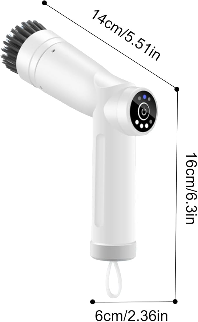 Electric Spin Scrubber, Cordless Cleaning Brush Scrubber for Home, 340RPM Per Mins 3 Replaceable Brush Heads More Than 40 Mins Work Time 360Rotating 3 Speed Adjustment for