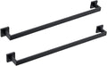 BANOLUX Towel Rack, 32-Inch Single Towel Bars for Bathroom, Towel Racks for Bathroom Wall Mounted SUS304 Stainless Steel Hand Towel Holder Heavy Duty, Matte Black Towel Bar 2 Pack, A7-TB-MB-32IN-2PACK