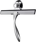 Shower Squeegees Stainless Steel Glass/Window/Mirror Squeegee Water Vapor Removal All-Purpose Squeegee with Suction Cup Hook Holder