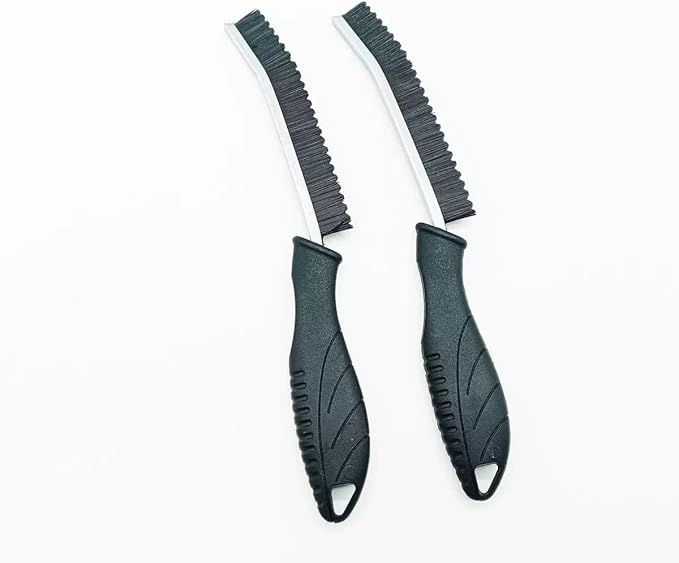 Kitchen,Bathroom Cleaning Brush with Ergonomic Handle, Black