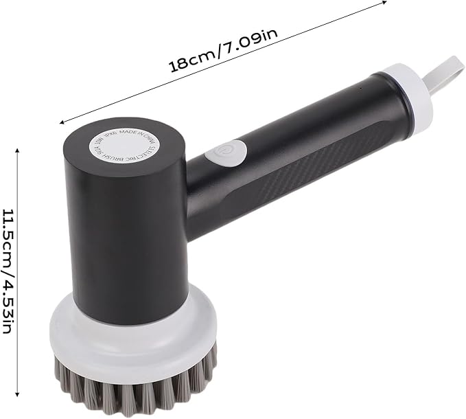 Fafeicy Electric Scrubber, Cordless Power Scrubber with 2 Adjustable Speeds and Rotating Buckle Design, Brush with Automatic Shutoff for Bathroom Tile Kitchen Sink