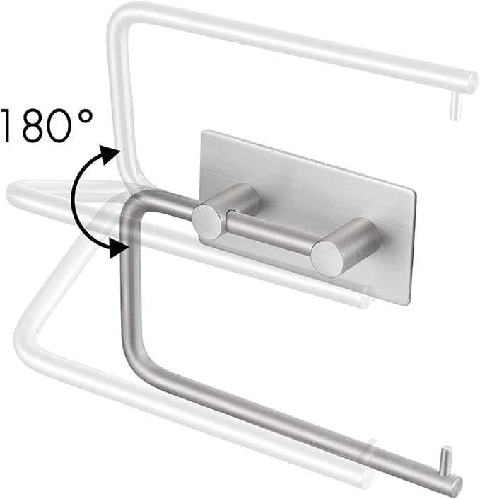 KES Self Adhesive Toilet Paper Holder Stainless Steel Tissue Paper Roll Holder Hand Towel Holder for Bathroom RUSTPROOF Brushed Finish, A7070-2