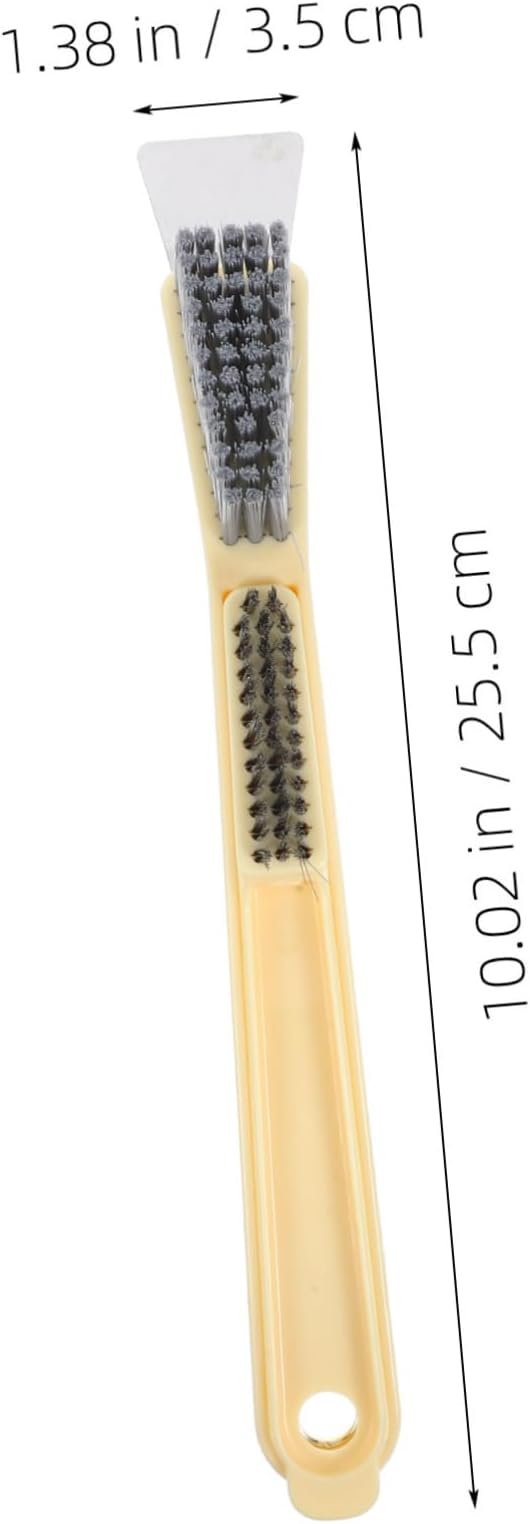 GALPADA Steel Wire Brush Set for Kitchen and Bathroom Cleaning Small Handheld Grout Brush with Scraper for Deep Cleaning Stove Tiles and Crevices