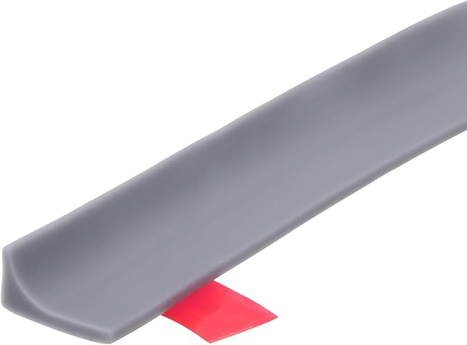 uxcell 98 Inch Collapsible Shower Barrier Stopper Water Splash Guard Blocker 98"Lx0.8"Wx0.5"H for Bathroom Kitchen Wet and Dry Separation, Gray