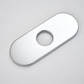 6 Inch Faucet Deck Plate for Bathroom Sink - Universal Fit for 1 Hole or 3 Hole 4 Inch Centerset Basins - Escutcheon Faucet Plate - Stainless Steel Faucet Hole Cover(Chrome)