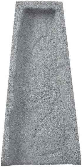 Rubberific 2 Pack Premium Rubber Downspout Splash Block, Rain Guard, Stone Textured Drain Extender (Gray)