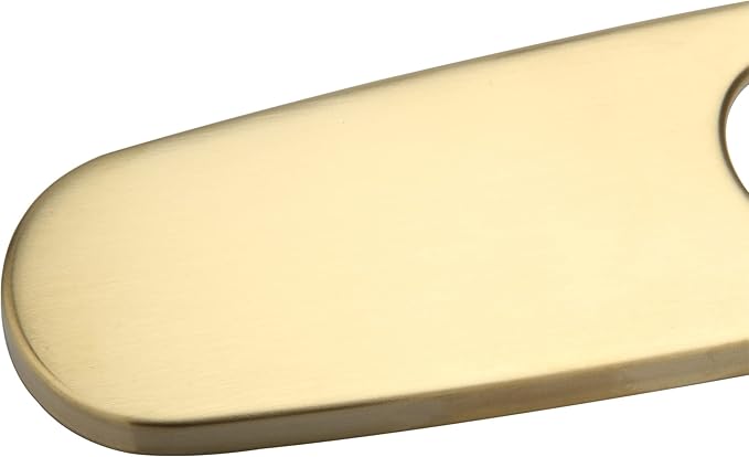 Faucet Deck Plate Brushed Gold 10 Inch for Bathroom or Kitchen Sink Faucet, Single Hole Faucet Hole Cover,Faucet Sink Escutcheon Plate Stainless Steel