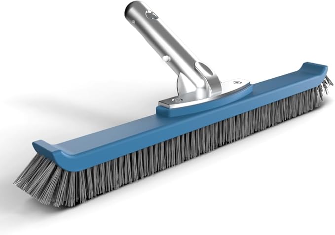 KEMANO Heavy Duty Deck/Pool Scrub Brush - Industrial-Grade Silicon Carbide Bristles & Reinforced Frame for Patio, Wood Decking, Concrete & Poolside Surfaces - Deep Cleaning for Algae, Stains & Grim