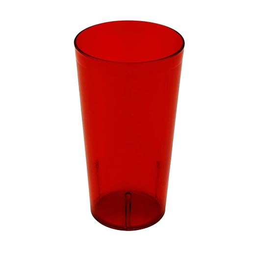 G.E.T. 6632-1-R Heavy-Duty Plastic Restaurant Tumblers, 32 Ounce, Red (Set of 12)
