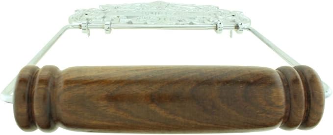 Renovators Supply Toilet Paper Holder - Antique Wall Mount Toilet Paper Holder - Sanitary Paper Holder - Vintage Bathroom Decor - Colonial Tissue Holder - Silver, Princess Crown, Pack of 1