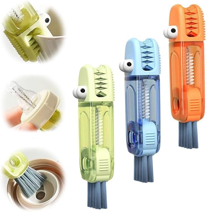 3 in 1 Cup Lid Cleaning Brush, 2024 Multifunctional Crevice Portable Cup Lid Cleaning Brush for Bottle Gap Tight Spaces Cup (B-3 PCS)