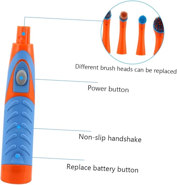 Unomor Electric Cleaning Brush Kitchen Bathroom Dish Scrubber Plastic Scrubbers Easy to Clean