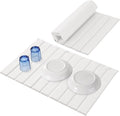 Large Stone Drying Mat for Kitchen Counter, Ultra Absorbent Diatomaceous Earth Mat with PU Leather Cover Stain-resistant Quick Dry/Foldable, Collapsible Dish Mats for Dishes Cups 23.6"x15.3"