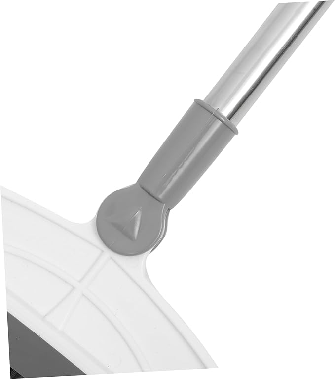 IMIKEYA Rotating Floor Scrub Brush with Long Handle Shaped Corner Seam Cleaner for Hard to Reach Tiles and Grout in Bathroom Kitchen Shower Garage and Patio Cleaning