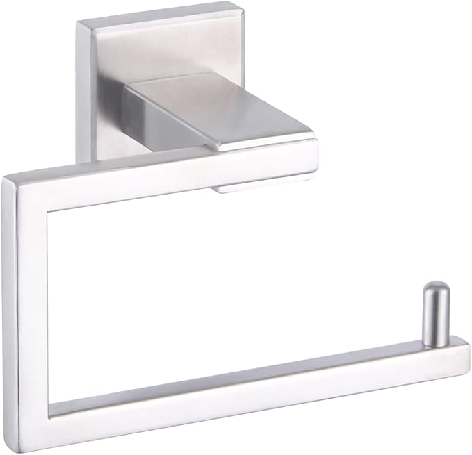 GERZ Bathroom Toilet Paper Holder SUS 304 Stainless Steel Tissue Paper Roll Holder Wall Mount, Brushed Finish JG1905-LS