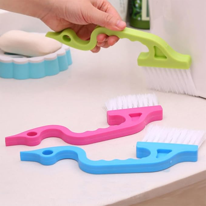 FRCOLOR Window Groove Cleaning Brush Set 8pcs, Multi-Functional Scrubber Brushes for Window Tracks and Gaps, Wet and Dry Use Cleaning Tools for Household Dust and Dirt Removal