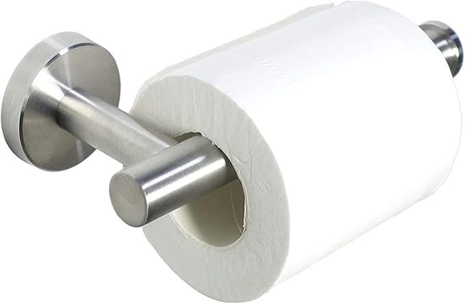 TocTen Toilet Paper Holder, Wall Mounted Tissue Roll Holder for Bathroom, Thicken 304 Stainless Steel Drilling Paper Dispenser Rack for Bathroom Kitchen (Brushed Nickel)