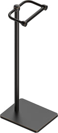 RUACQ Toilet Paper Holder Stand, Bathroom Toilet Paper Roll Holder Free Standing, Toilet Tissue Holder Stand with Post Pivoting Design, Stable Weighted Base, SUS304 Stainless Steel (Oil Rubbed Bronze)