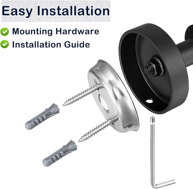 Matte Black Toilet Paper Holder, SUS304 Stainless Steel Tissue Rolls Holder Wall Mounted for Bathroom Holding Large Toilet Rolls
