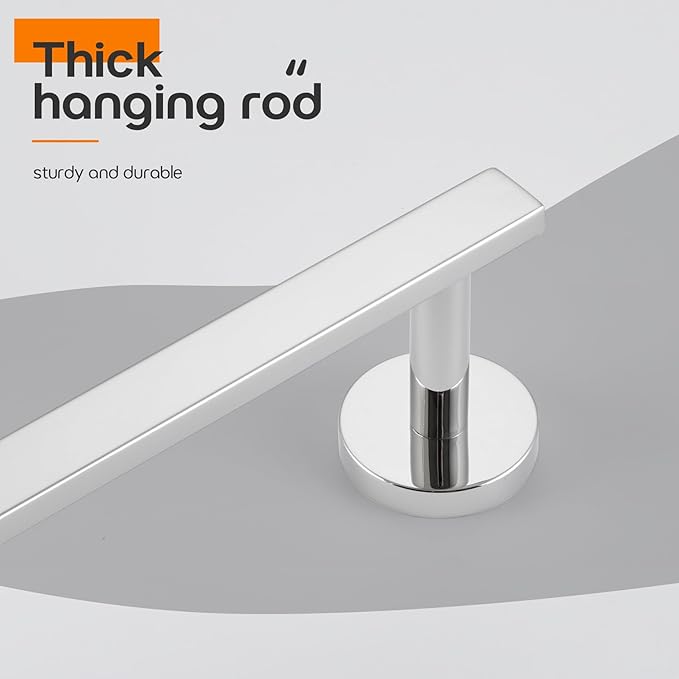 16 Inch Bathroom Towel Bar Bath Towel Rack Kitchen Towel Holder Towel Hanger Wall Mounted SUS304 Stainless Steel Polished Chrome AN4001CH-L16