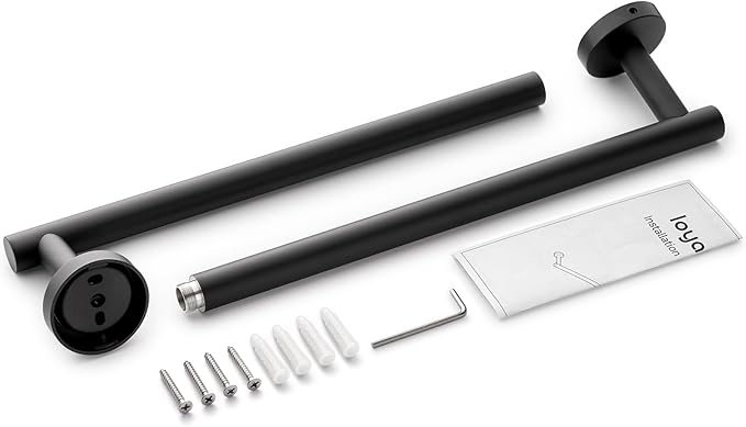 Bathroom Towel Bar, 33 Inch Towel Racks for Bathroom Wall Mounted, Heavy Duty Bathroom Towel Holder Organizer, Stainless Steel Home Towel Rod, Matte Black