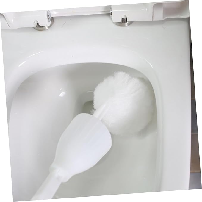Yardwe 5pcs Soft Brush for Bathroom Bowl Brush and Holder Bathroom Brush Electric Bowl Swab Bathroom Brush Nylon Fiber Grip White Long Handle