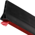 uxcell 39" Collapsible Shower Barrier Stopper 3" High Self-Adhesive Shower Water Splash Guard Blocker for Bathroom Kitchen Wet and Dry Separation, Black (Hollow, Triangle)