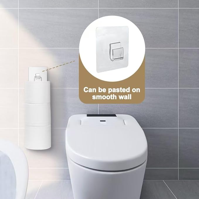 Toilet Paper Holder with Storagefor 3 Roll Tissue Wall Mounted Over The Tank Toilet Paper Holder Organizer Self Adhesive Toilet Paper Storage Stainless Steel Toliet Paper Holder（Black 1 Pcs）