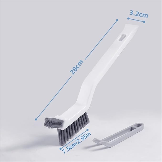 Hard-Bristled Crevice Cleaning Brush for Deep Tile Joints and Grout - Effective Scrub Tool for Gaps and Corners(Blue)