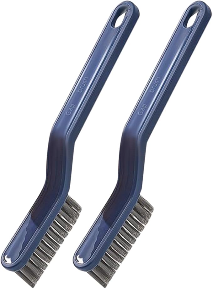 2Pcs Hard Bristle Gap Cleaning Brushes Floor Scrubber Scrub Brush for Bathroom Kitchen Tile Grout Cleaning Long Handle for Deep Corner