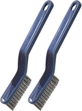 2Pcs Hard Bristle Gap Cleaning Brushes Floor Scrubber Scrub Brush for Bathroom Kitchen Tile Grout Cleaning Long Handle for Deep Corner