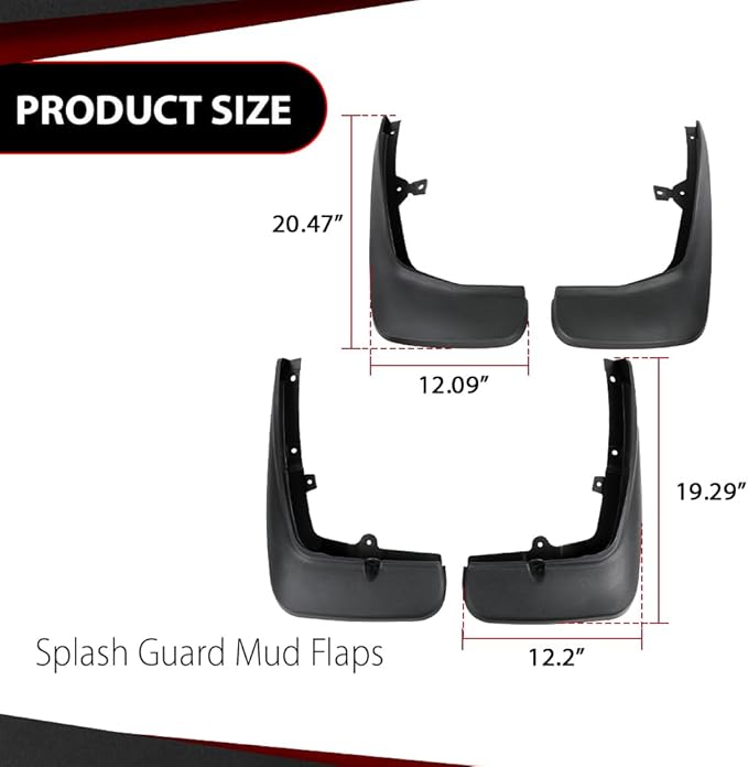 Mud Flaps Splash Guard Mudguard 4PCS Compatible with LR Range Rover Sport L320 All Engine First Generation 2006-2013 Black