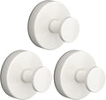 2026 Suction Cup Hooks for Shower, Towel, Window, Bathroom, Wreath, Kitchen, Class Door, Mirror, No-Tools No-Drill Removable Heavy Duty up to 15 lbs Hook Holders (3 Pack, White)